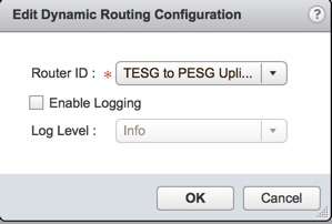 Edit Dynamic Routing Configuration