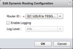 Edit Dynamic Routing Configuration